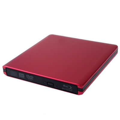 USB 3.0 Aluminum Alloy Portable DVD / CD Rewritable Blu-ray Drive for 12.7mm SATA ODD / HDD, Plug and Play(Red) - Rewritable Drive by PMC Jewellery | Online Shopping South Africa | PMC Jewellery | Buy Now Pay Later Mobicred