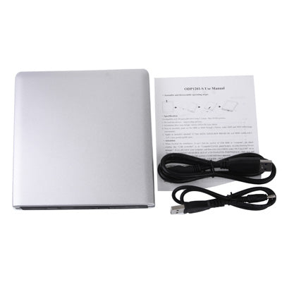 USB 3.0 Aluminum Alloy Portable DVD / CD Rewritable Blu-ray Drive for 12.7mm SATA ODD / HDD, Plug and Play(Silver) - Rewritable Drive by PMC Jewellery | Online Shopping South Africa | PMC Jewellery | Buy Now Pay Later Mobicred