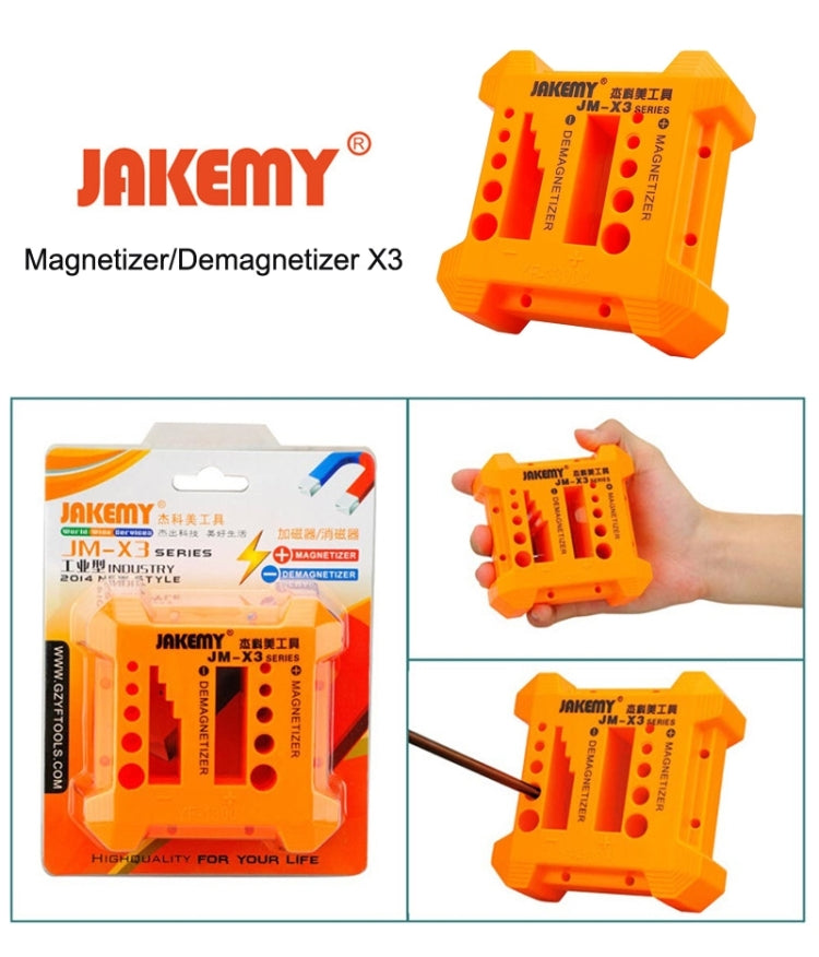 JAKEMY JM-X3 Magnetizer/Demagnetizer with Screwdriver Holes, Size: Large - Magnetizer Demagnetizer Tool by JAKEMY | Online Shopping South Africa | PMC Jewellery | Buy Now Pay Later Mobicred