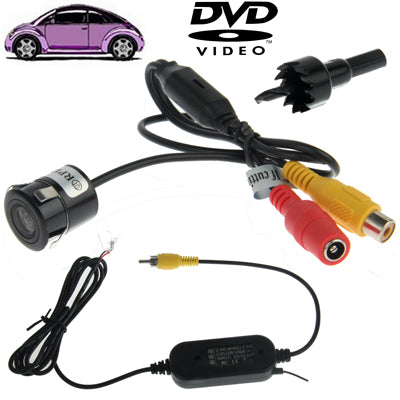 Waterproof Wireless Transmitting Receiving Punch DVD Rear View Camera , With Scaleplate , Support Installed in Car DVD Navigator or Car Monitor , Wide Viewing Angle: 170 degree (WX004)(Black) - Rear View Cameras by PMC Jewellery | Online Shopping South Africa | PMC Jewellery | Buy Now Pay Later Mobicred