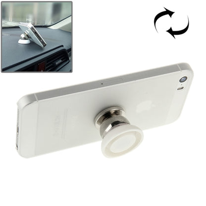 Magnet 360 Degree Rotating Mini Car Mount Metal Holder Kit , For iPhone, Galaxy, Huawei, Xiaomi, Lenovo, Sony, LG, HTC and Other Smartphones(White) - Car Holders by PMC Jewellery | Online Shopping South Africa | PMC Jewellery | Buy Now Pay Later Mobicred