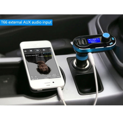 Bluetooth Tacking Handsfree Car Kit FM Transmitter with Remote Control, 2.1A Dual Car Charger, For iPhone, Galaxy, Sony, Lenovo, HTC, Huawei, and other Smartphones - Bluetooth Car Kits by PMC Jewellery | Online Shopping South Africa | PMC Jewellery | Buy Now Pay Later Mobicred