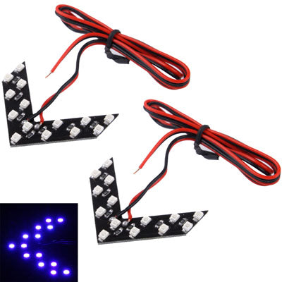 14 LED 3528 SMD Arrows Light for Car Side Mirror Turn Signal (Pairs) - Arrow Turn Lights by PMC Jewellery | Online Shopping South Africa | PMC Jewellery | Buy Now Pay Later Mobicred