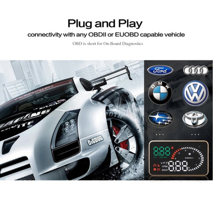 X6 3.5 inch Car OBDII / EUOBD HUD Vehicle-mounted Head Up Display Security System, Support Speed & Water Temperature & Speed Alarm & Fuel Consumption & Battery Voltage, etc. - Head Up Display System by PMC Jewellery | Online Shopping South Africa | PMC Jewellery | Buy Now Pay Later Mobicred