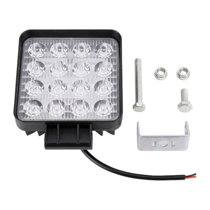 48W Bridgelux 4000lm 16 LED White Light Condenser Engineering Lamp / Waterproof IP67 SUVs Light, DC 10-30V(Black) - Work Lights by PMC Jewellery | Online Shopping South Africa | PMC Jewellery | Buy Now Pay Later Mobicred