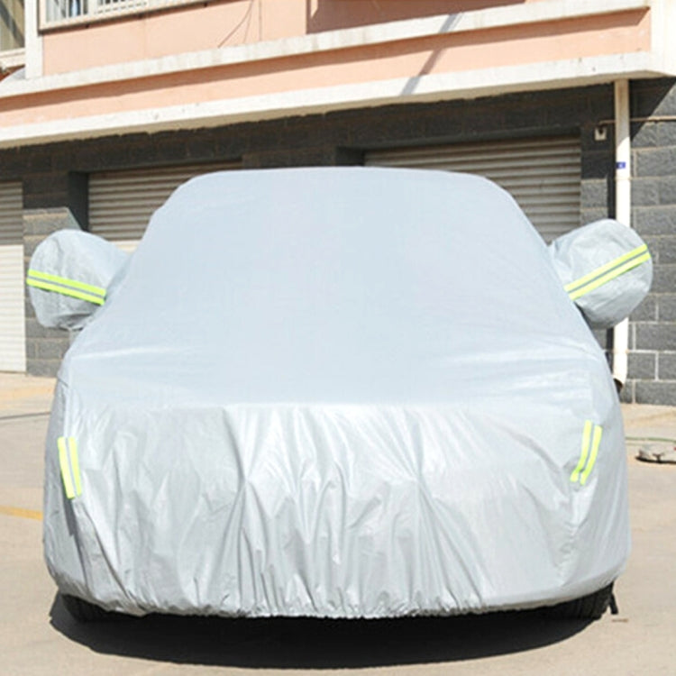 PEVA Anti-Dust Waterproof Sunproof Sedan Car Cover with Warning Strips, Fits Cars up to 4.7m(183 inch) in Length - PE Material by PMC Jewellery | Online Shopping South Africa | PMC Jewellery | Buy Now Pay Later Mobicred