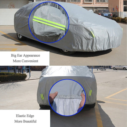 PEVA Anti-Dust Waterproof Sunproof Sedan Car Cover with Warning Strips, Fits Cars up to 4.7m(183 inch) in Length - PE Material by PMC Jewellery | Online Shopping South Africa | PMC Jewellery | Buy Now Pay Later Mobicred