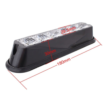 18W 1080LM 6-LED White + Blue Light Wired Car Flashing Warning Signal Lamp, DC 12-24V, Wire Length: 90cm - Warning Lights by PMC Jewellery | Online Shopping South Africa | PMC Jewellery | Buy Now Pay Later Mobicred