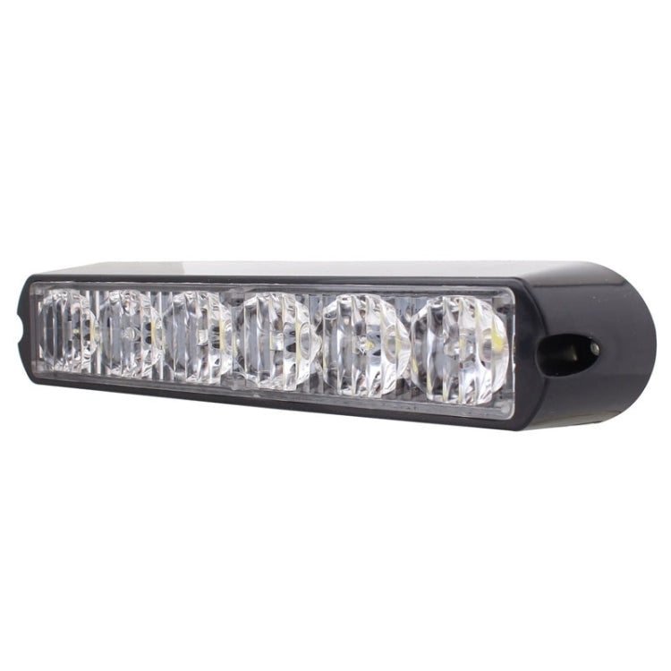 18W 1080LM 6-LED White Light Wired Car Flashing Warning Signal Lamp, DC 12-24V, Wire Length: 90cm - Warning Lights by PMC Jewellery | Online Shopping South Africa | PMC Jewellery | Buy Now Pay Later Mobicred