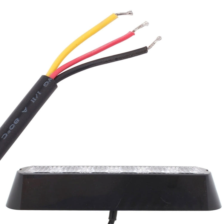 18W 1080LM 6-LED White Light Wired Car Flashing Warning Signal Lamp, DC 12-24V, Wire Length: 90cm - Warning Lights by PMC Jewellery | Online Shopping South Africa | PMC Jewellery | Buy Now Pay Later Mobicred