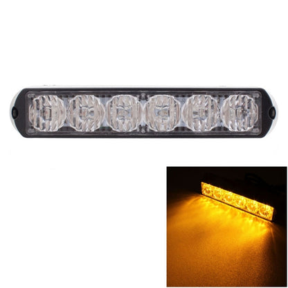 18W 1080LM 6-LED Yellow Light Wired Car Flashing Warning Signal Lamp, DC 12-24V, Wire Length: 90cm - Warning Lights by PMC Jewellery | Online Shopping South Africa | PMC Jewellery | Buy Now Pay Later Mobicred