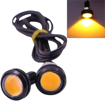 2 PCS 2x 3W 120LM Waterproof Eagle Eye Light Yellow LED Light for Vehicles, Cable Length: 60cm(Black) - Eagle Eye Lamps by PMC Jewellery | Online Shopping South Africa | PMC Jewellery | Buy Now Pay Later Mobicred