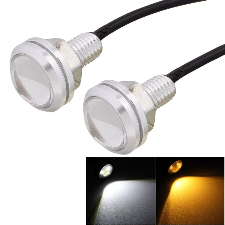 2 PCS  22.5mm 2W 200LM White + Yellow Light 4 LED SMD 5630 Eagle Eye Car Steering Light Daytime Running Light(Silver) - Eagle Eye Lamps by PMC Jewellery | Online Shopping South Africa | PMC Jewellery | Buy Now Pay Later Mobicred