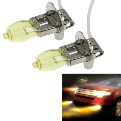 2 X H3 HOD Halogen Bulbs 12V 100W 2400 LM 3500K Yellow Light Headlights - Halogen Lights by PMC Jewellery | Online Shopping South Africa | PMC Jewellery