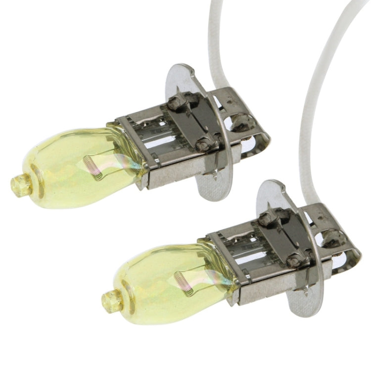 2 X H3 HOD Halogen Bulbs 12V 100W 2400 LM 3500K Yellow Light Headlights - Halogen Lights by PMC Jewellery | Online Shopping South Africa | PMC Jewellery