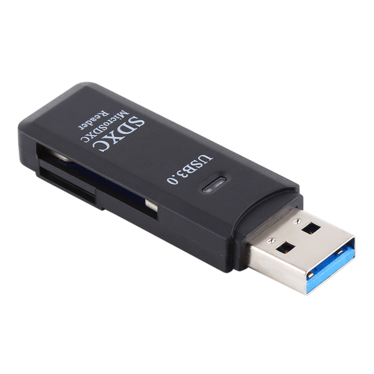 2 in 1 USB 3.0 Card Reader, Super Speed 5Gbps, Support SD Card / TF Card(Black) -  by PMC Jewellery | Online Shopping South Africa | PMC Jewellery | Buy Now Pay Later Mobicred