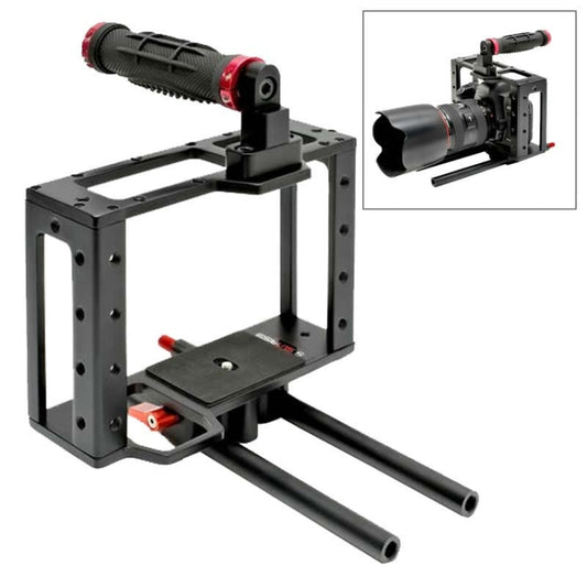 DEBO DET-08 Camera Cage Handle Kit for SLR Camera 5D2 / 5D3 (Black+Red) - Camera Cage by DEBO | Online Shopping South Africa | PMC Jewellery | Buy Now Pay Later Mobicred
