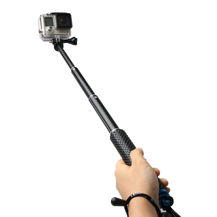 Handheld 49cm Extendable Pole Monopod with Screw for GoPro Hero12 Black / Hero11 /10 /9 /8 /7 /6 /5, Insta360 Ace / Ace Pro, DJI Osmo Action 4 and Other Action Cameras(Blue) - Extendable Pole by PMC Jewellery | Online Shopping South Africa | PMC Jewellery | Buy Now Pay Later Mobicred