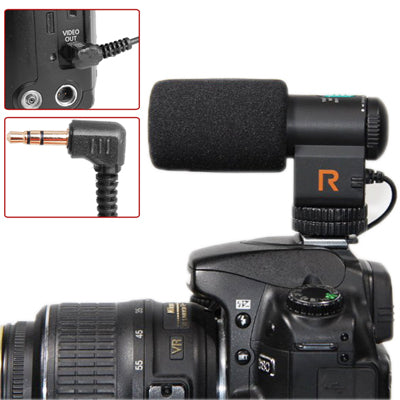 Mic-109 Directional Stereo Microphone with 90 / 120 Degrees Pickup Switching Mode for DSLR & DV Camcorder(Black) - Camera Microphone by PMC Jewellery | Online Shopping South Africa | PMC Jewellery | Buy Now Pay Later Mobicred