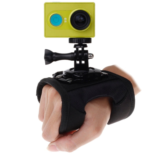 360 Degree Rotation Glove Style Strap Mount Wrist Strap Palm Holder with Screw and Adapter for Xiaomi Yi Sport Camera / GoPro Hero4 / 3+ / 3 / 2 / 1, Size: 45cm x 11cm - Wrist Strap by PMC Jewellery | Online Shopping South Africa | PMC Jewellery | Buy Now Pay Later Mobicred