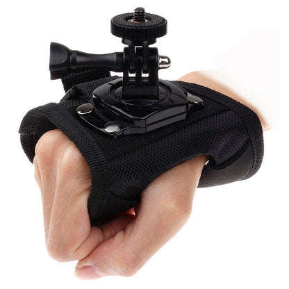 360 Degree Rotation Glove Style Strap Mount Wrist Strap Palm Holder with Screw and Adapter for Xiaomi Yi Sport Camera / GoPro Hero4 / 3+ / 3 / 2 / 1, Size: 45cm x 11cm - Wrist Strap by PMC Jewellery | Online Shopping South Africa | PMC Jewellery | Buy Now Pay Later Mobicred