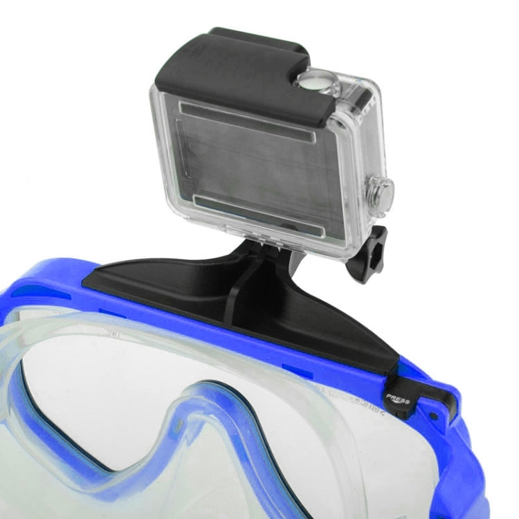 Water Sports Diving Equipment Diving Mask Swimming Glasses with Mount for GoPro Hero12 Black / Hero11 /10 /9 /8 /7 /6 /5, Insta360 Ace / Ace Pro, DJI Osmo Action 4 and Other Action Cameras(Blue) - Diving Mask by PMC Jewellery | Online Shopping South Africa | PMC Jewellery | Buy Now Pay Later Mobicred