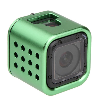 Housing Shell CNC Aluminum Alloy Protective Cage with Insurance Back Cover for GoPro HERO5 Session /HERO4 Session /HERO Session(Green) - Metal Cases by PMC Jewellery | Online Shopping South Africa | PMC Jewellery | Buy Now Pay Later Mobicred