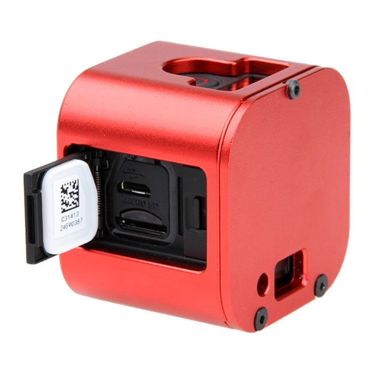 Housing Shell CNC Aluminum Alloy Protective Cage with Insurance Back Cover for GoPro HERO5 Session /HERO4 Session /HERO Session(Red) - Metal Cases by PMC Jewellery | Online Shopping South Africa | PMC Jewellery | Buy Now Pay Later Mobicred