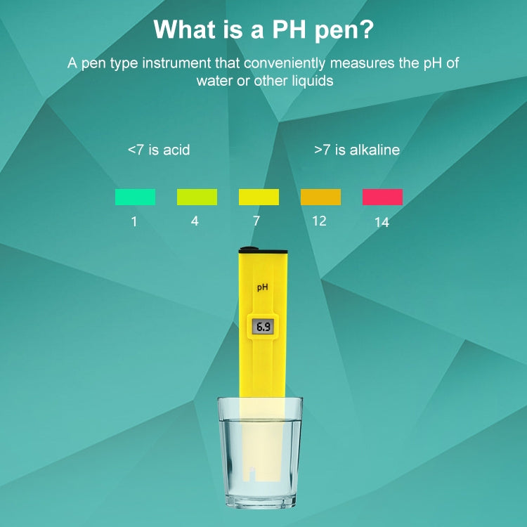 Pen Type PH Meter(Yellow) - PH & Moisture Meter by PMC Jewellery | Online Shopping South Africa | PMC Jewellery | Buy Now Pay Later Mobicred