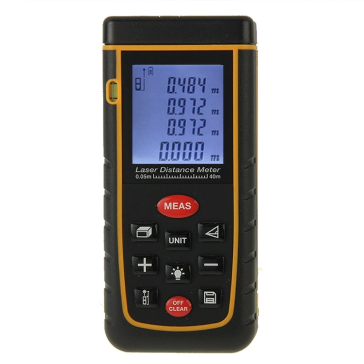 RZ-A40 1.9 inch LCD 40m Hand-held Laser Distance Meter with Level Bubble - Laser Rangefinder by PMC Jewellery | Online Shopping South Africa | PMC Jewellery | Buy Now Pay Later Mobicred