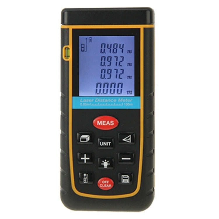 RZ-A100 1.9 inch LCD 100m Hand-held Laser Distance Meter with Level Bubble - Laser Rangefinder by PMC Jewellery | Online Shopping South Africa | PMC Jewellery | Buy Now Pay Later Mobicred