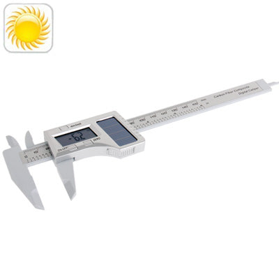 150mm solar LCD Digital Vernier Caliper / Micrometer, Carbon Fiber Composite - Measuring Tools by PMC Jewellery | Online Shopping South Africa | PMC Jewellery | Buy Now Pay Later Mobicred