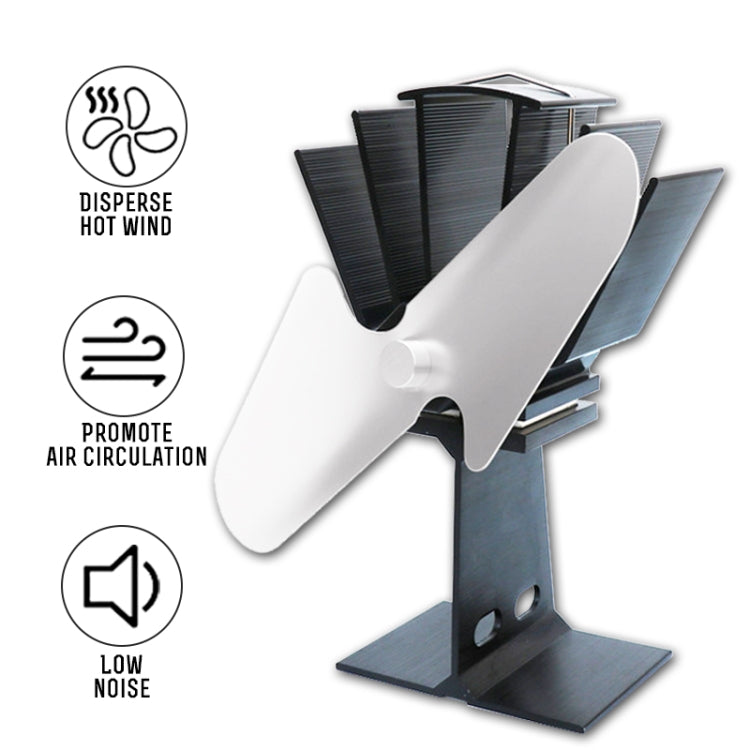 YL501 Eco-friendly Heat Powered Stove Fan for Wood / Gas / Pellet Stoves(Silver) - Electric Fans by PMC Jewellery | Online Shopping South Africa | PMC Jewellery | Buy Now Pay Later Mobicred