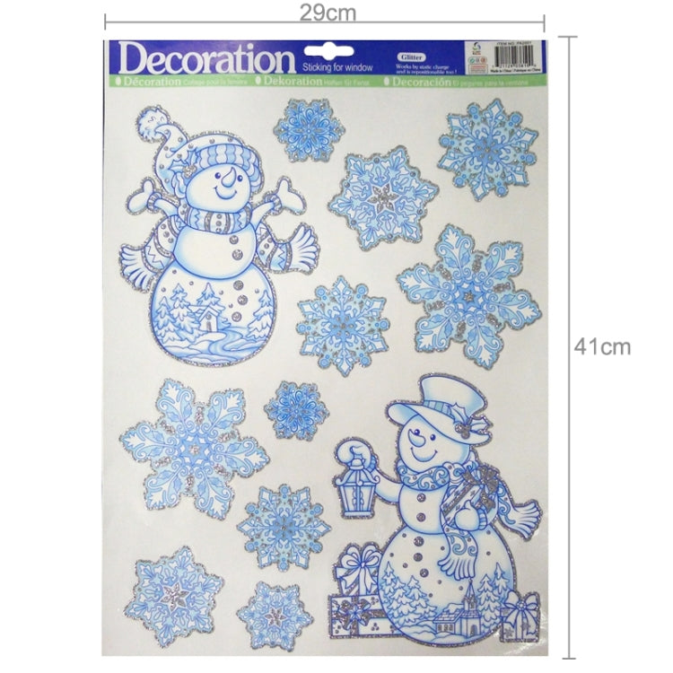 Christmas Series Snow and Snowman Pattern Glitter Window Stickers, Size:41cm*29cm - Christmas Stickers by PMC Jewellery | Online Shopping South Africa | PMC Jewellery | Buy Now Pay Later Mobicred