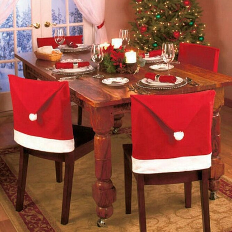 Red Hat Christmas Decoration Chair Cover, Size: 65cm x 50cm - Christmas Furniture Decoration by PMC Jewellery | Online Shopping South Africa | PMC Jewellery | Buy Now Pay Later Mobicred