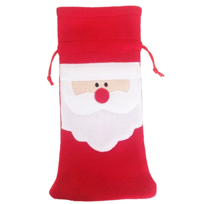 3 PCS Santa Pattern Christmas Dinner Table Decoration Plush Champagne Wine Bottle Bag - Christmas Gift Bags & Boxes by PMC Jewellery | Online Shopping South Africa | PMC Jewellery | Buy Now Pay Later Mobicred