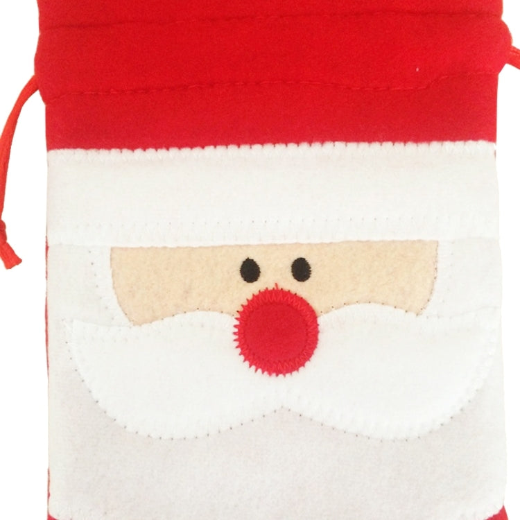 3 PCS Santa Pattern Christmas Dinner Table Decoration Plush Champagne Wine Bottle Bag - Christmas Gift Bags & Boxes by PMC Jewellery | Online Shopping South Africa | PMC Jewellery | Buy Now Pay Later Mobicred