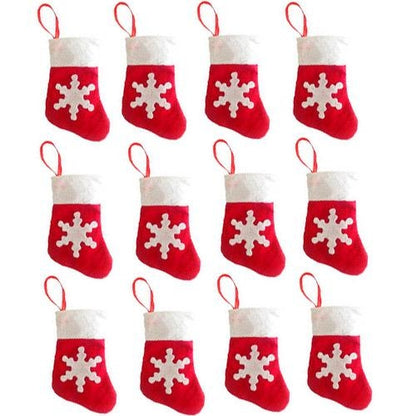 12 PCS Socks Shape Christmas Decoration Party Dinner Table Silverware Holders Pockets Diet Tools Decor Bag - Christmas Furniture Decoration by PMC Jewellery | Online Shopping South Africa | PMC Jewellery | Buy Now Pay Later Mobicred