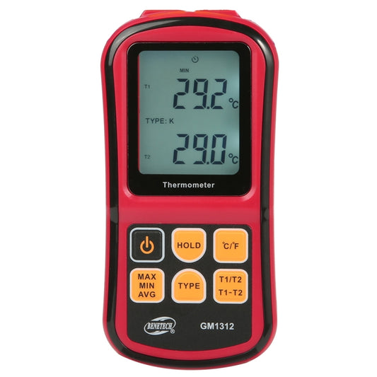 BENETECH GM1312 2.4 inch LCD Screen Thermocouple Thermometer Measure J,K,T,E,N and R Type, Measure Range: -50~300C - Thermostat & Thermometer by BENETECH | Online Shopping South Africa | PMC Jewellery | Buy Now Pay Later Mobicred