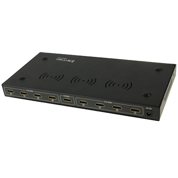 V1.4 Full HD 1080P 1 x 8 HDMI Amplifier Splitter, Support 3D(Black) - Splitter by PMC Jewellery | Online Shopping South Africa | PMC Jewellery | Buy Now Pay Later Mobicred