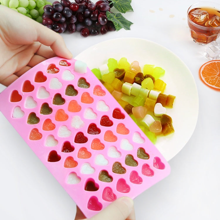 Creative Heart Shape 55-Grid Ice Cube Tray(Pink) - Food Molds by PMC Jewellery | Online Shopping South Africa | PMC Jewellery | Buy Now Pay Later Mobicred