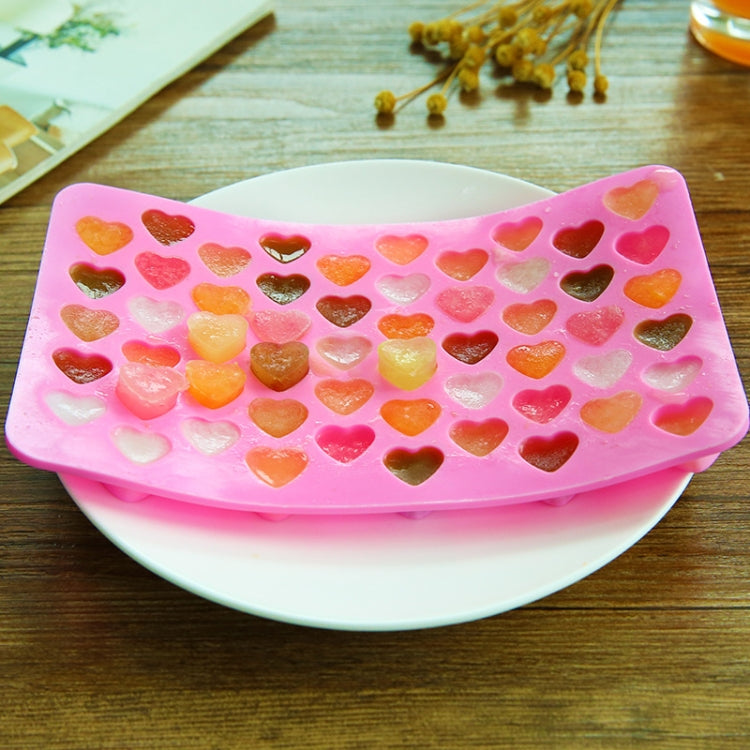 Creative Heart Shape 55-Grid Ice Cube Tray(Pink) - Food Molds by PMC Jewellery | Online Shopping South Africa | PMC Jewellery | Buy Now Pay Later Mobicred