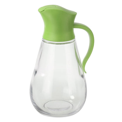 Automatic Lid Open Glass Oil Bottle(Green) - Condiment Bottles & Hip Flasks by PMC Jewellery | Online Shopping South Africa | PMC Jewellery | Buy Now Pay Later Mobicred