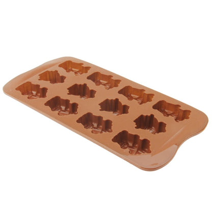 Lovely Robot Shape 12-Grid Ice Cube Tray(Brown) - Food Molds by PMC Jewellery | Online Shopping South Africa | PMC Jewellery | Buy Now Pay Later Mobicred