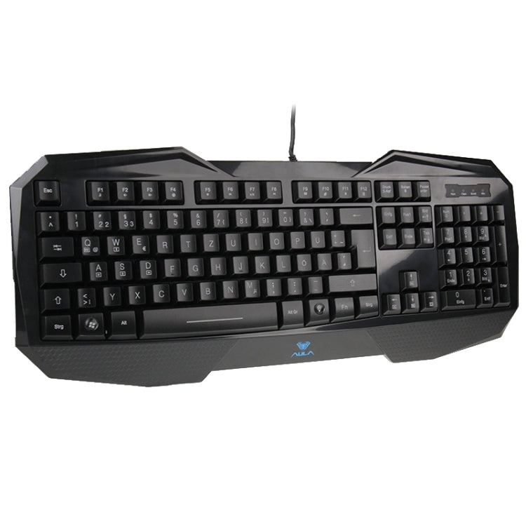 Aula Killing Soul Behead Series Wired USB Silent / Non-slip QWERTZ Keyboard with Blu-ray Backlight + 500-1000Hz Return Rate 7D Game Mouse Combo Kit, German Language Keys - Wired Keyboard by AULA | Online Shopping South Africa | PMC Jewellery | Buy Now Pay Later Mobicred