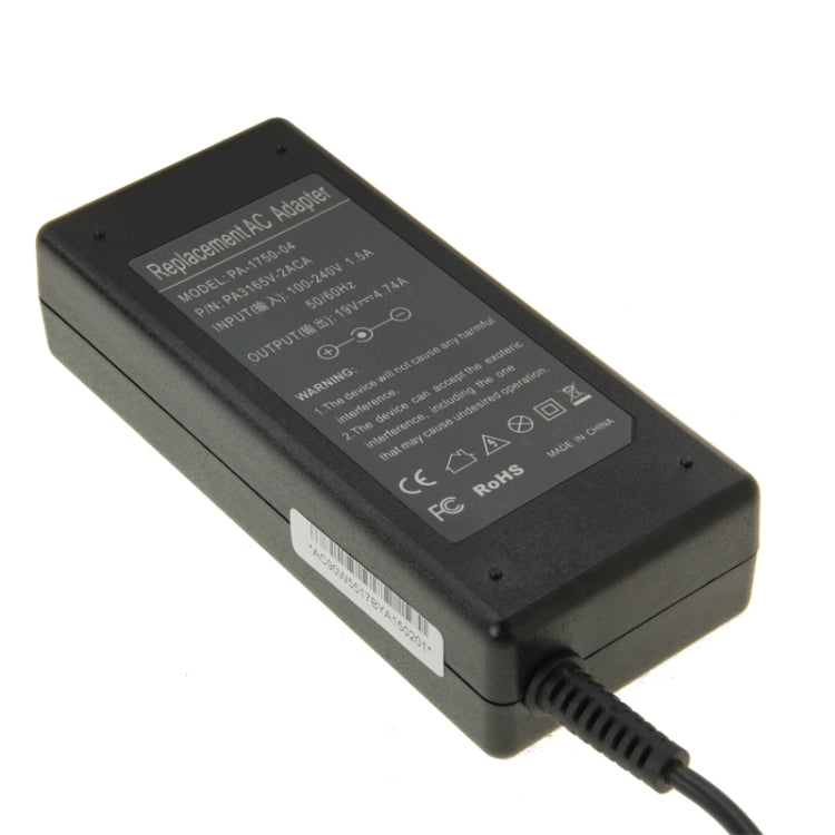 PA-1750-04 19V 4.74A Mini AC Adapter for Acer / Toshiba Laptop, Output Tips:  5.5mm x 1.7mm(Black) - For Toshiba by PMC Jewellery | Online Shopping South Africa | PMC Jewellery | Buy Now Pay Later Mobicred