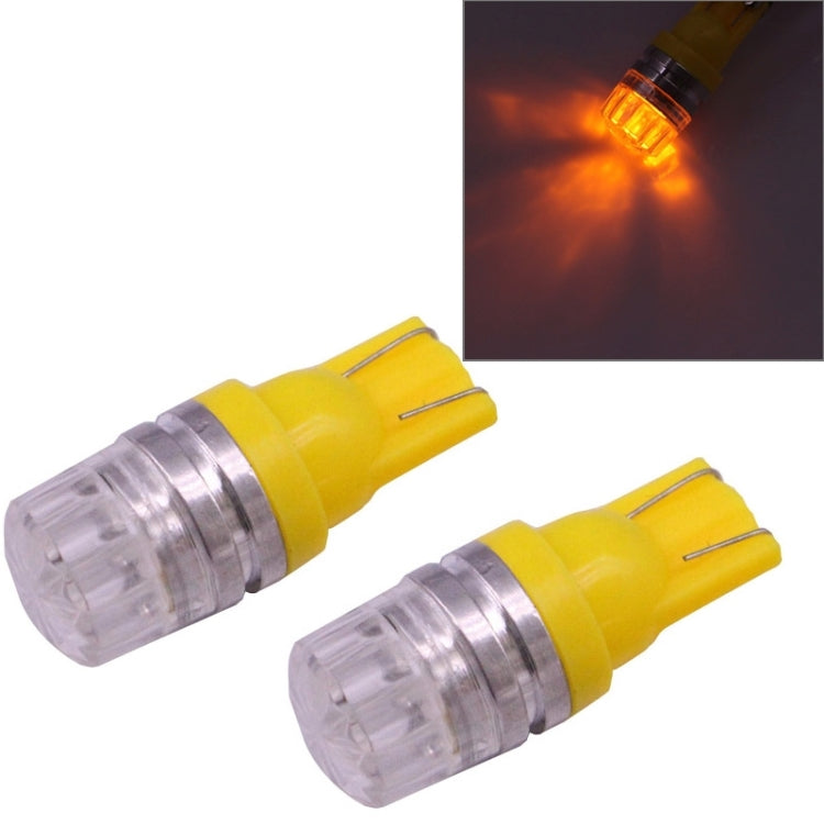 2 PCS T10 1.5W 60LM 1 LED Yellow COB LED Brake Light for Vehicles, DC12V(Yellow) - Instrument Lights by PMC Jewellery | Online Shopping South Africa | PMC Jewellery | Buy Now Pay Later Mobicred