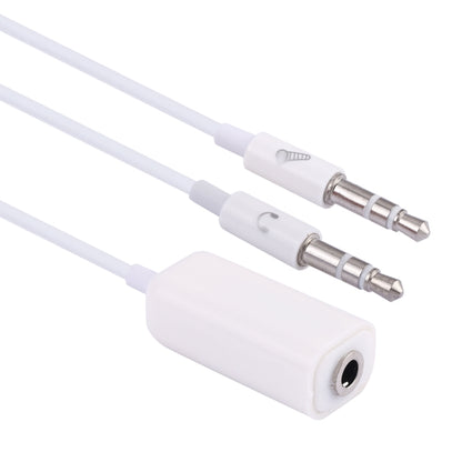 3.5mm Female to 3.5mm Male Microphone Jack + 3.5mm Male Earphone Jack Adapter Cable for Apple Computer, Length: 78cm(White) - Cable & Adapter by PMC Jewellery | Online Shopping South Africa | PMC Jewellery | Buy Now Pay Later Mobicred