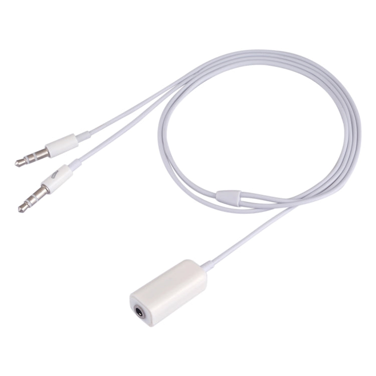 3.5mm Female to 3.5mm Male Microphone Jack + 3.5mm Male Earphone Jack Adapter Cable for Apple Computer, Length: 78cm(White) - Cable & Adapter by PMC Jewellery | Online Shopping South Africa | PMC Jewellery | Buy Now Pay Later Mobicred