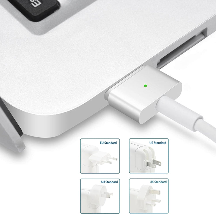 A1424 85W 20V 4.25A 5 Pin MagSafe 2 Power Adapter for MacBook, Cable Length: 1.6m, US Plug(White) - Cable & Adapter by PMC Jewellery | Online Shopping South Africa | PMC Jewellery | Buy Now Pay Later Mobicred